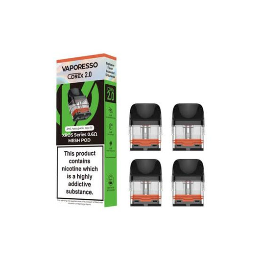 VAPORESSO XROS Series Replacement Pods 0.6 Ohm Mesh - Vape Infusion