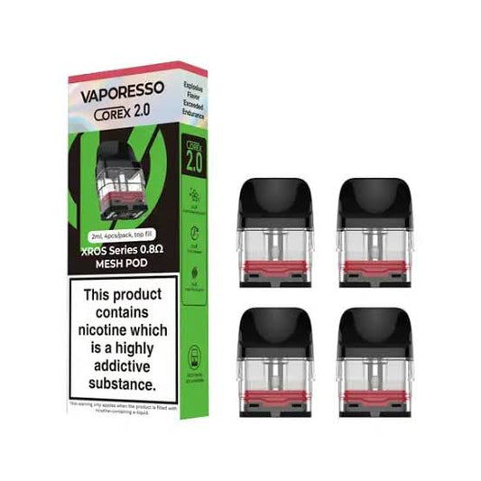 VAPORESSO XROS Series Replacement Pods 0.8 Ohm Mesh - Vape Infusion
