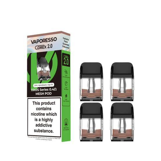 VAPORESSO XROS Series Replacement Pods 0.4 Ohm Mesh - Vape Infusion